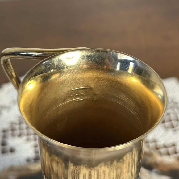 Vintage Napier brass kitty cat 1 oz jigger - Picture 8 of 10